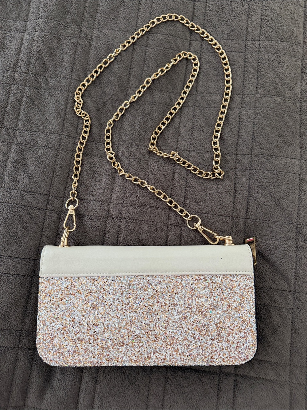 Aldo Reversible  Crossbody Glitter Chain Wallet/Bag